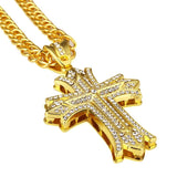 Cross - Hip Hop Iced Necklace- very Long chain Mymaebell.com 